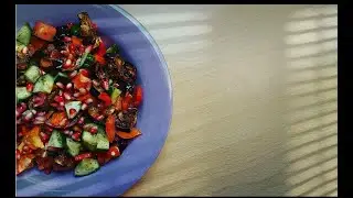 Fried Eggplant Salad | Eggplant with Pepper & Cucumber | Simple Tomato Cucumber & Eggplant Salad