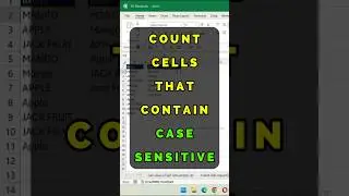 Count cells that contain case sensitive in Excel #exceltips #excelworld #exceltricks