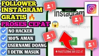 Cara Tambah Follower Instagram Gratis🔥 Terjamin Masuk dan Cepat !!