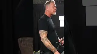 JAMES HETFIELD IMITATING ROBERT TRUJILLO PLAYING BASS 