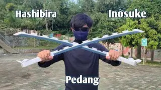 membuat pedang Hashibira Inosuke dari kayu !!!