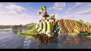 Medieval Small Ship | WHITE_GREEN ship | Building ideas | Minecraft Timelapse #saddiqships