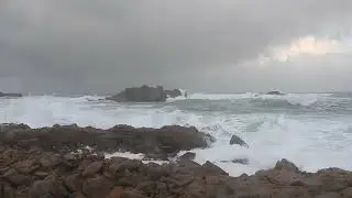 60mph+ winds and high seas at Grandes Rocques 13 of 13