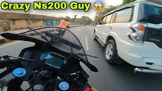 Crazy NS200 Rider 🔥 | Street Race on NS200 vs R15M | Close Calls 😱