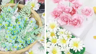 Будет что-то красивое! Делаю цветы из фоамирана (ромашки, розы и мелкоцветы) и листики из бумаги😍