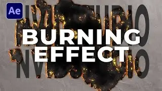 how to create a realistic burning text or logo effect in After Effects tutorial