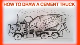 HOW TO DRAW  CEMENT TRUCK, REPLACIN' RATTY ASPHALT ALL DAY LONG!!!