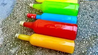 Breaking glass bottles 🙀🔥A Crushing Crunchy & Soft Things !🚧⚠️ #asmr #subscribe #bottle #like