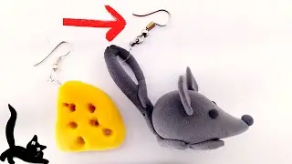 Mouse and Cheese. How to make earrings.