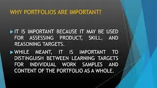 Steps for Developing Portfolio Assessment