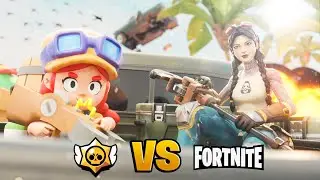BRAWL STARS x FORTNITE CHALLENGE!! (FORTNITE MINIGAME) - ElChurches