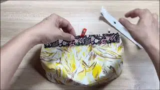 How to make a beautiful pouch bag with scraps fabric | Diy sewing tutorial