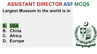 Most Important mcqs for test preparation of Assistant Director ASF | FPSC | 2022