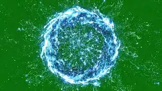 Blue Energy Portal Opening Green Screen Effect