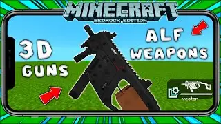 🤯ARMED TECHNOLOGY OF ALF WITH 3D GUNS  | 3D GUN ADDON MCBE | TECHNICAL GUN ADDON