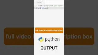 How to input from user in python. 