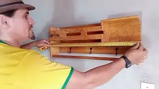 como fazer porta toalha de banho com prateleiras #marcenaria #diy