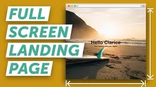 How to Make a Full Screen Landing Page (HTML & CSS)