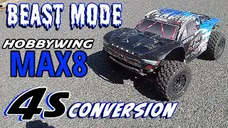 Senton 3s with Hobbywing Max8 4268 2600kv Motor Upgrade - Setup, 4s Run