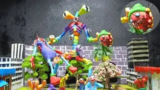 😱 Making SIREN HEAD RAINBOW vs Poppy play time 2 | Leovincible &Trevor Henderson Creatures with Clay