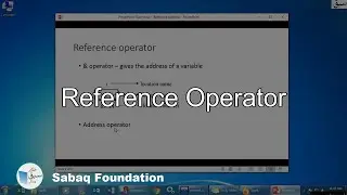 Reference operator, Computer Science Lecture | Sabaq.pk