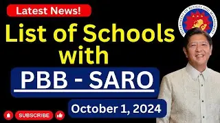 List of Schools with PBB SARO 2024