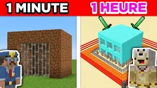 Secure Minecraft Base in 1 MINUTE VS 1 HOUR!