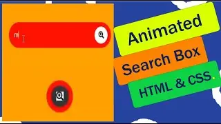 Awesome CSS Search Box Using Only HTML & CSS | Amazing Animated Search Bar Using CSS | 