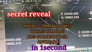 secret reveal""Kong pano mabilis palabasin sa auto cad Ang coordinate
