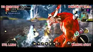 WARRIOR QUEST | 110 MONSTERS IN WINDSWEPT VALES MAP | EVIL LANDS | BEST ONLINE ACTION MMORPG