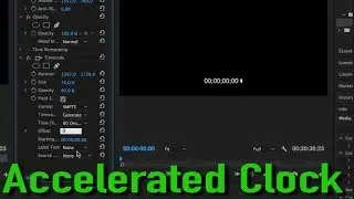 Easy way of making a digital clock in Premiere (with Timecode effect)  that you can Accelerate.