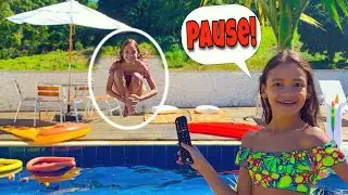 POOL CHALLENGE CHALLENGE - MILLENA AND MANU MAIA