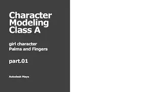 Character Modeling cA   Palms and Fingers pt01