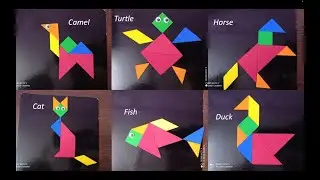 6 Tangram animals | Tangram activity | How to make Tangram animals | Easy tangram animals making |