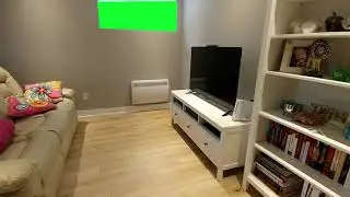 Free stock HD Green screen background Living room green window