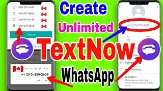 Textnow 💯 Working area code for Whatsapp & How to received otp not working in Textnow update version