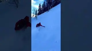 Фрирайд на сноуборде в Сибири с горы Мамай.