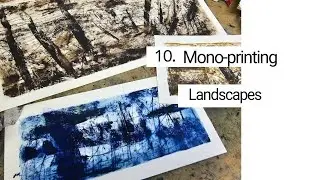 Monoprinting landscape TIRELS 10
