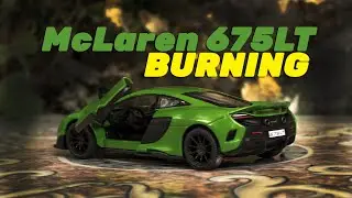 Неукротимый суперкар McLaren стойко борется с огнем