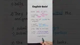 English Quiz Solution 💯👩‍🏫✅️
