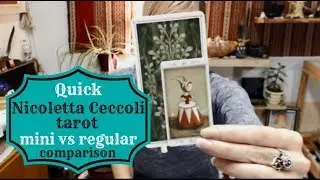Nicoletta Ceccoli tarot mini VS regular size. Quick comparison