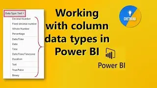 How to determine and specify a column data types in the Power BI Query Editor