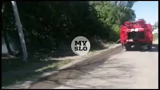 В Болохово загорелся парк