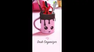 DIY Desk Organizer | Back To School | Desk Decor (1-minute video)