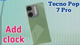Clock Add On Home Screen In Tecno Pop 7 Pro, How To Add Clock In Home Screen, Tecno Pop 7 Pro