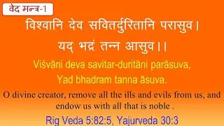 Veda mantra vyakshya #Visvani deva savitar-duritani parasuva: Hindi: Dr Surya Nanda
