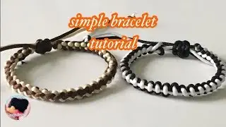 【簡単DIY】シンプルブレスレットの編み方/作り方〜friendshipbracelet  tutorial〜Easy