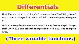 19. Differential of three variable functions and change in area