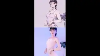 【AI animation】 2D and 3D girls dancing together on the same screen.