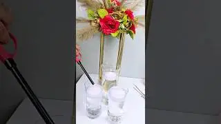 Centro de mesa Para boda Rojo y dorado #diy #decora #manualidades #tutorial